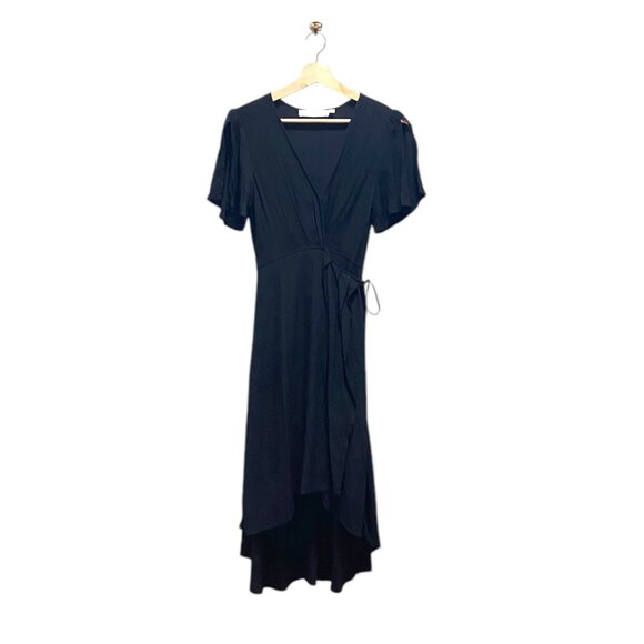 Astr The Label Adeline Wrap Dress Black Size S - Picture 2 of 15